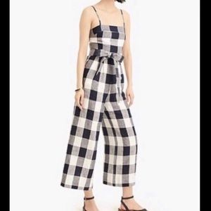 J Crew Linen Jumpsuit with Pockets and optional Belt
